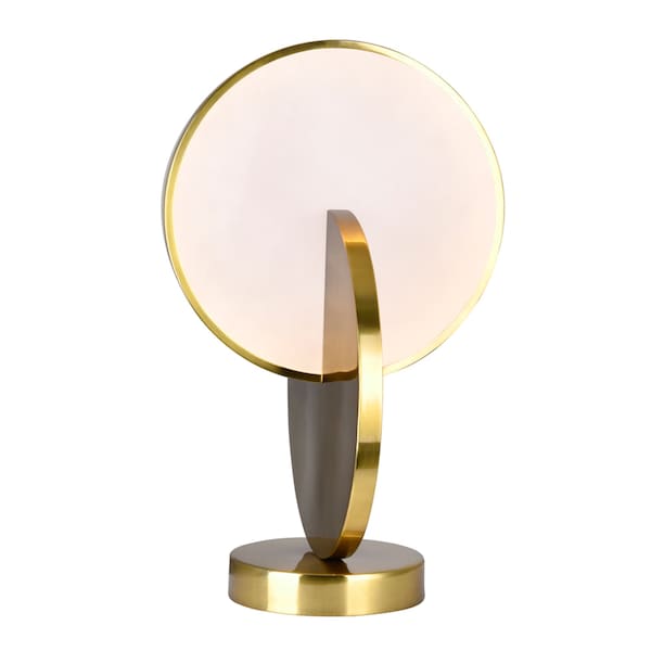 Tranche LED Lamp With Brushed Brass Finish